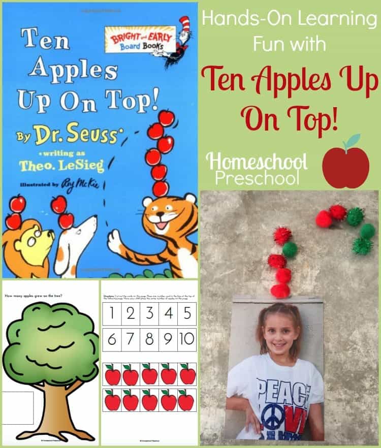 Ten Apples Up On Top Pin 10 Dr. Seuss Activities for Preschoolers These fun Dr. Seuss Activities for preschoolers are a great way to celebrate Dr. Seuss' birthday.  Dr. Seuss day is March 2 ...so have some fun with these Dr. Seuss activities.