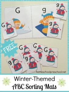 FREE Winter ABC Sorting Cards