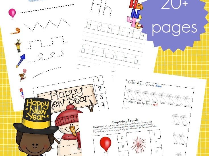 If you're excited about kicking off a brand new year with your little ones, here's a fun New Year preschool pack to print for your young learners.