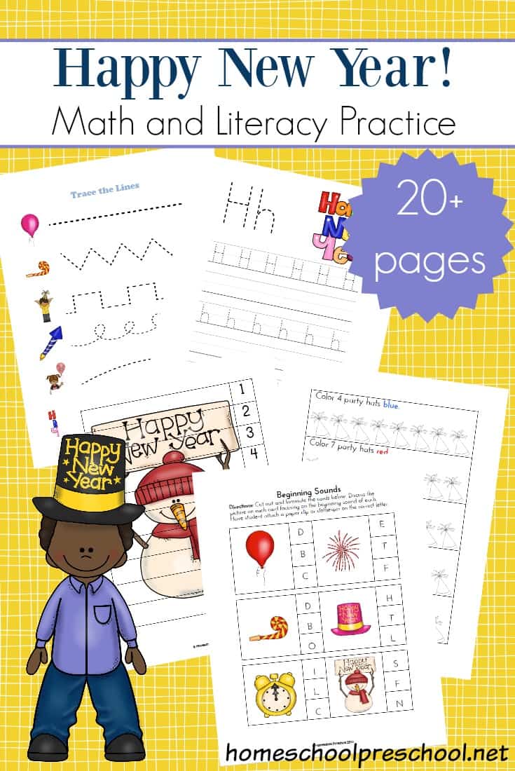 new-year-preschool-printable New Years Eve Traditions for Kids