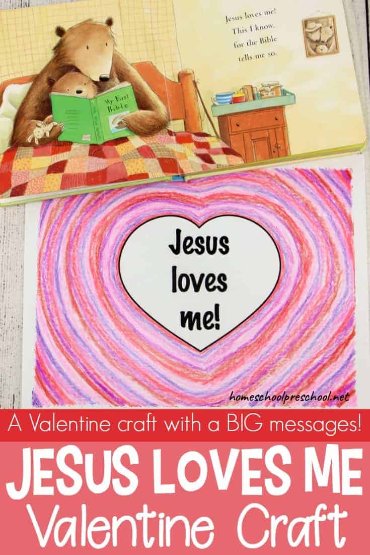 Jesus Loves Me Valentines Craft for Kids