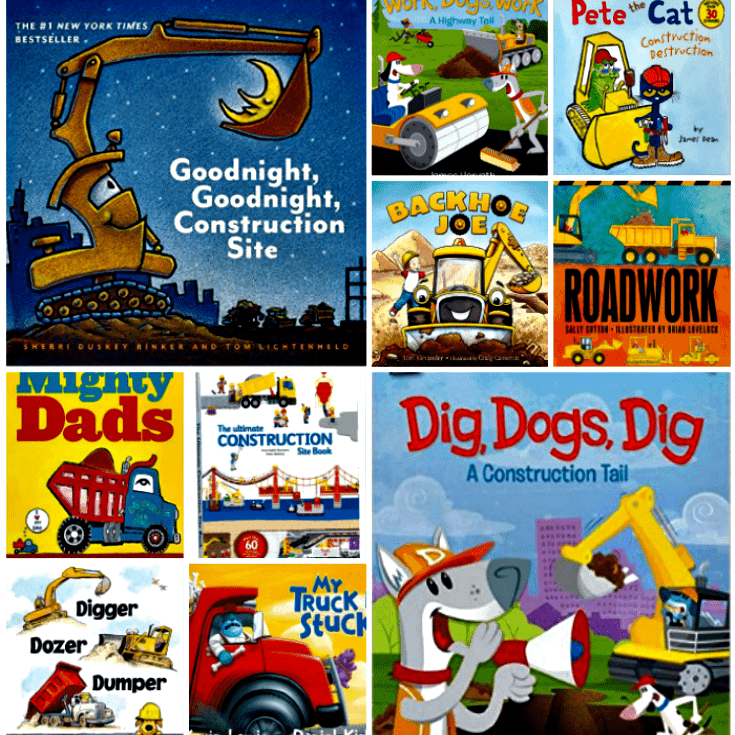 Check out this amazing book list! It contains 20 of the best construction site books for kids! | @homeschlprek