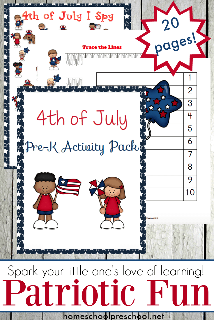 I've got a great new patriotic printable for your tots and preschoolers. It's full of fun activities to entertain your little ones on a long, hot summer afternoon.