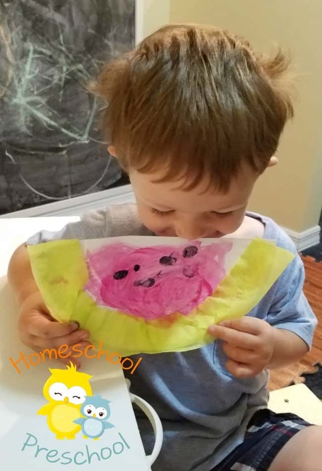 finished-watermelon Paper Plate Watermelon Craft