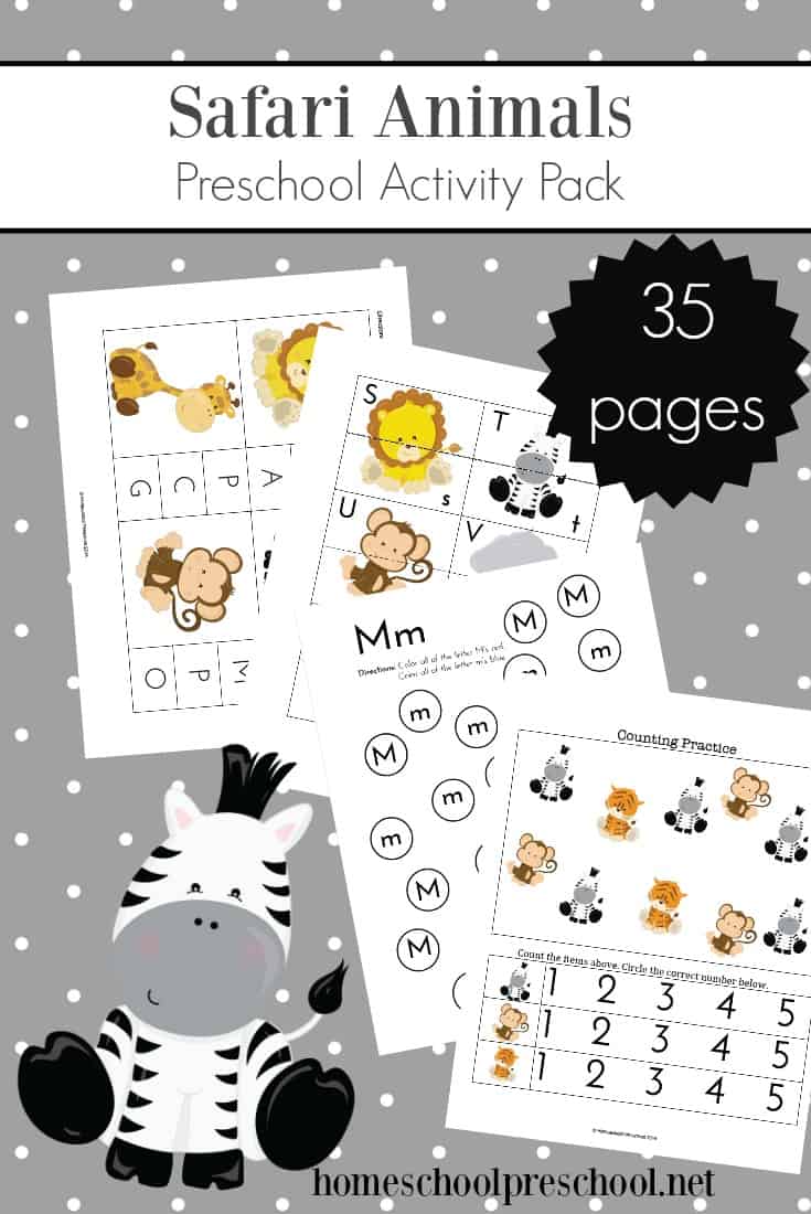 Teach Preschool with Free Jungle Animal Printables