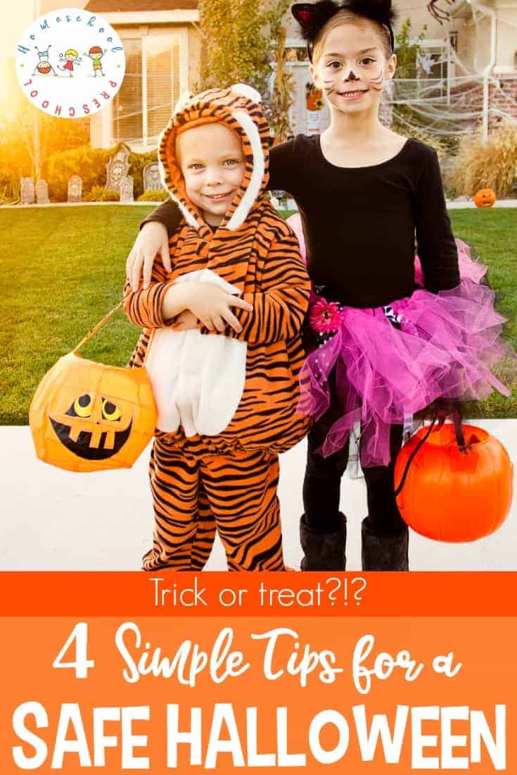 Safe-Halloween-Pin Preschool Activity Calendar for October