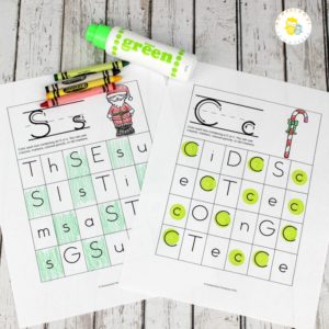 Are your kids having a hard time focusing on their homeschool preschool lessons? Add these Christmas Alphabet Hunt pages to your homeschool lessons!