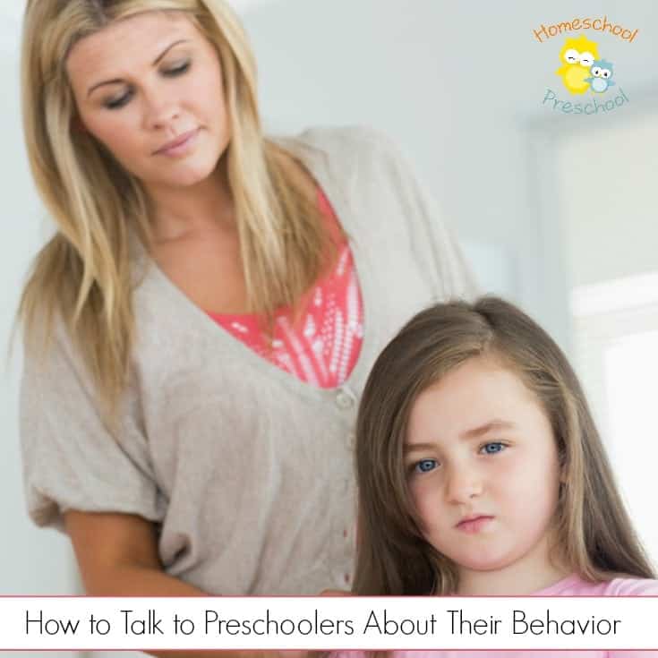 Instead of lecturing your preschoolers when they misbehave, try this unique and non-confrontational way to talk to your preschoolers about appropriate behavior. | homeschoolpreschool.net