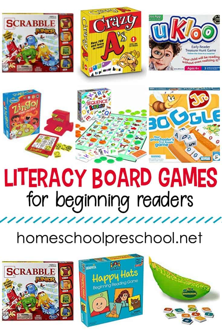 Literacy Board Games for Preschoolers