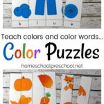 Early learners can focus on learning their colors and color words with this pack of printable Color Word Puzzles.