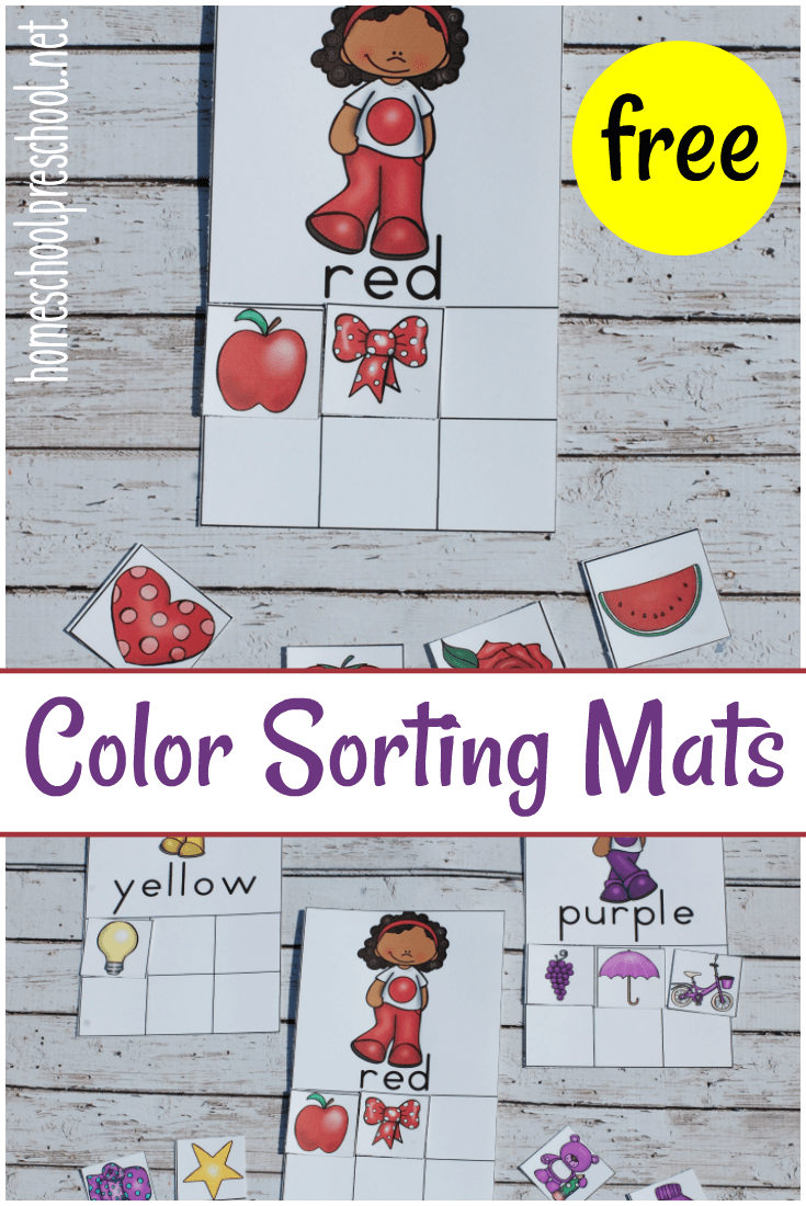 These free color sorting mats are the perfect tool for helping preschoolers learn their colors!