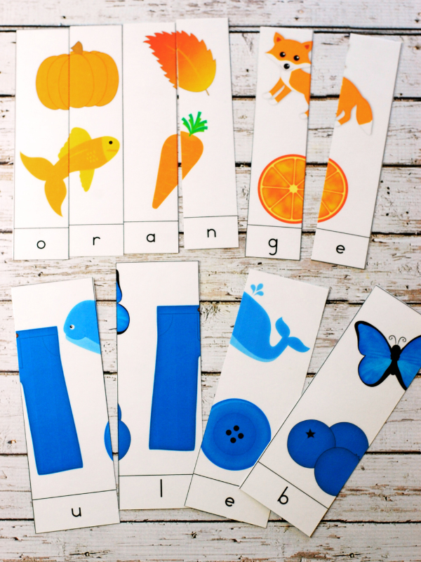 Printable Color Word Puzzles for Early Learners
