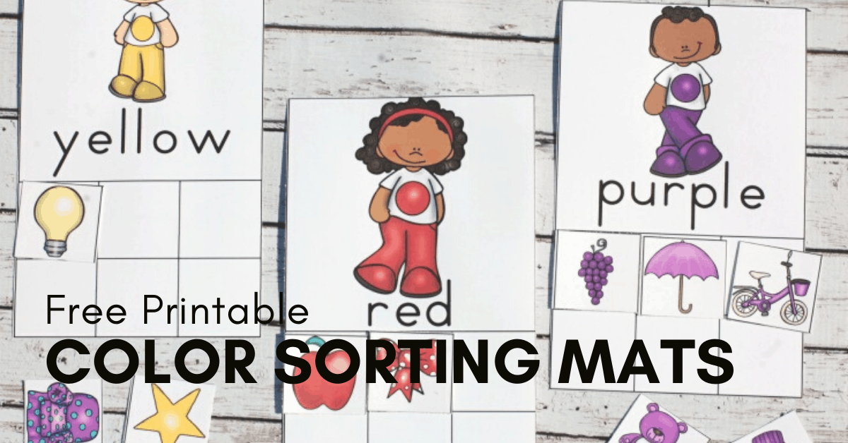 Free Printable Color Sorting Mats for Preschoolers