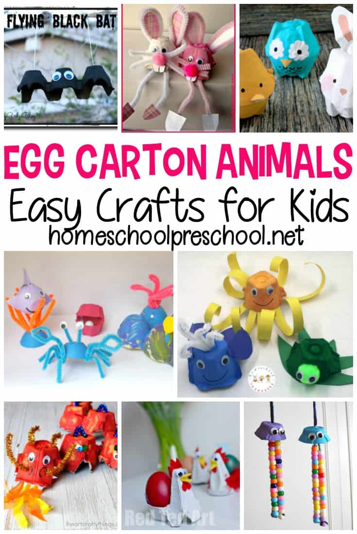 Recycled products make the best art projects. Here are 30 egg carton animals your kids will enjoy making during their next craft time!