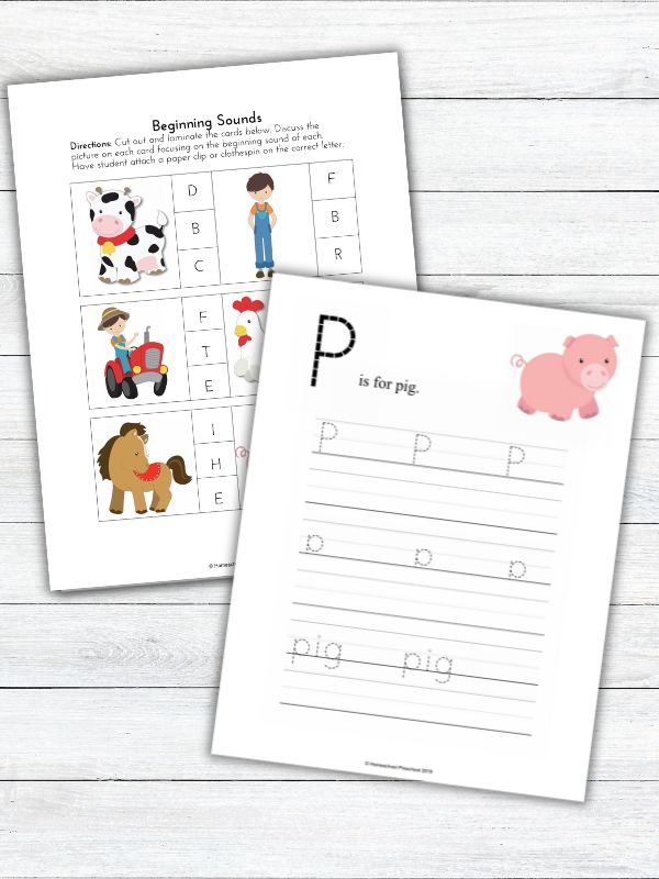 Farm Preschool Printable Pack