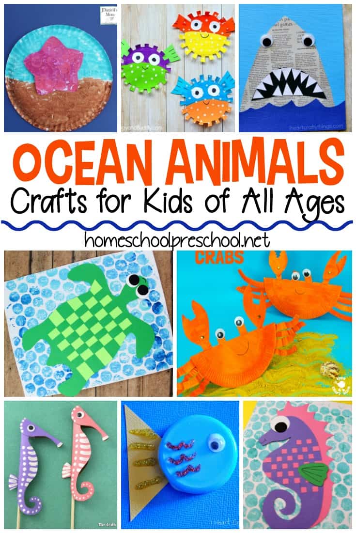 Planning a trip to the beach or dreaming about one? This collection of adorable ocean animal crafts is sure to be a hit with your kids this summer!