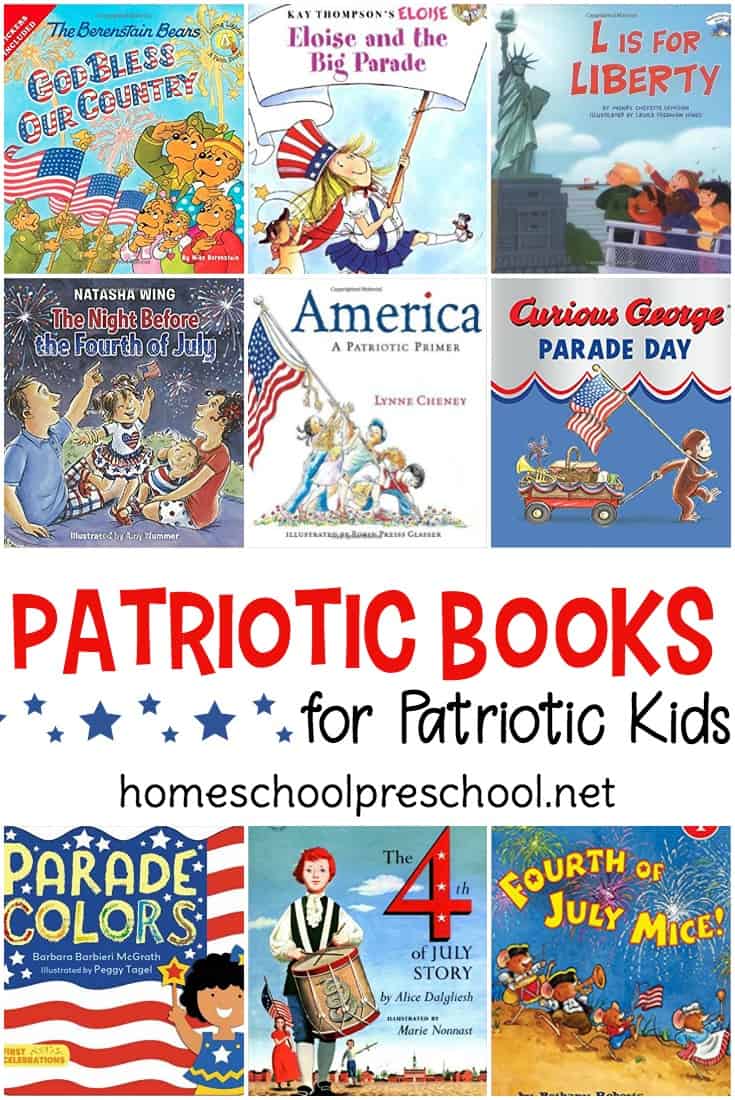 Celebrate the 4th of July with a basket full of patriotic picture books! Each book in this collection will help you and your little one celebrate our nation!