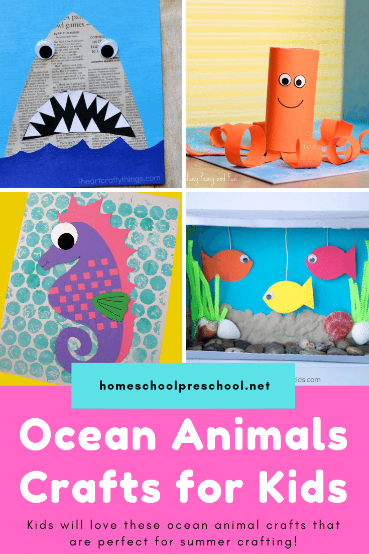 Planning a trip to the beach or dreaming about one? This collection of adorable ocean animal crafts is sure to be a hit with your kids this summer!