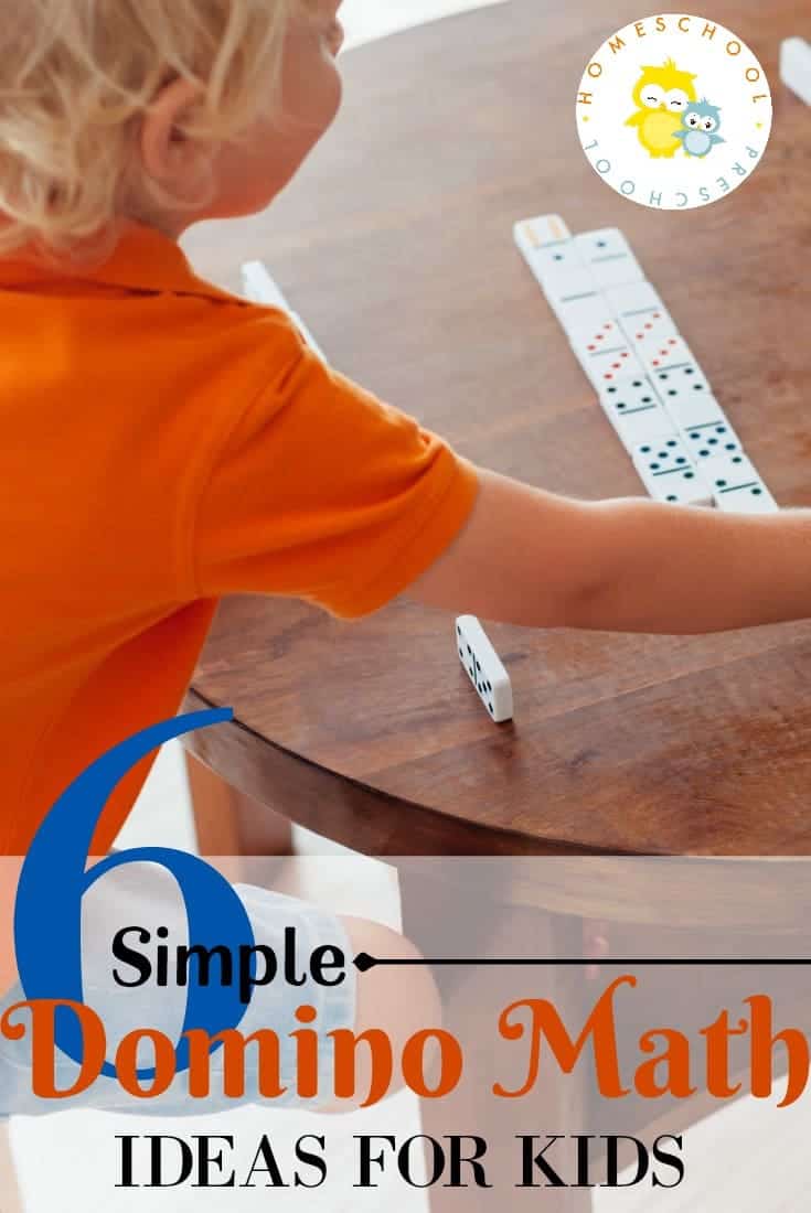 There are many math skills you can teach with dominos. Grab a box and come discover six simple domino math ideas for kids. 