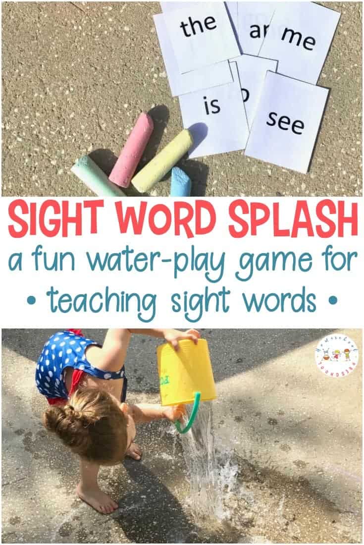 Need a fun, hands-on way to teach sight words to your preschoolers and kindergarteners? Sight Word Splash is a fun water play activity to teach or review words.
