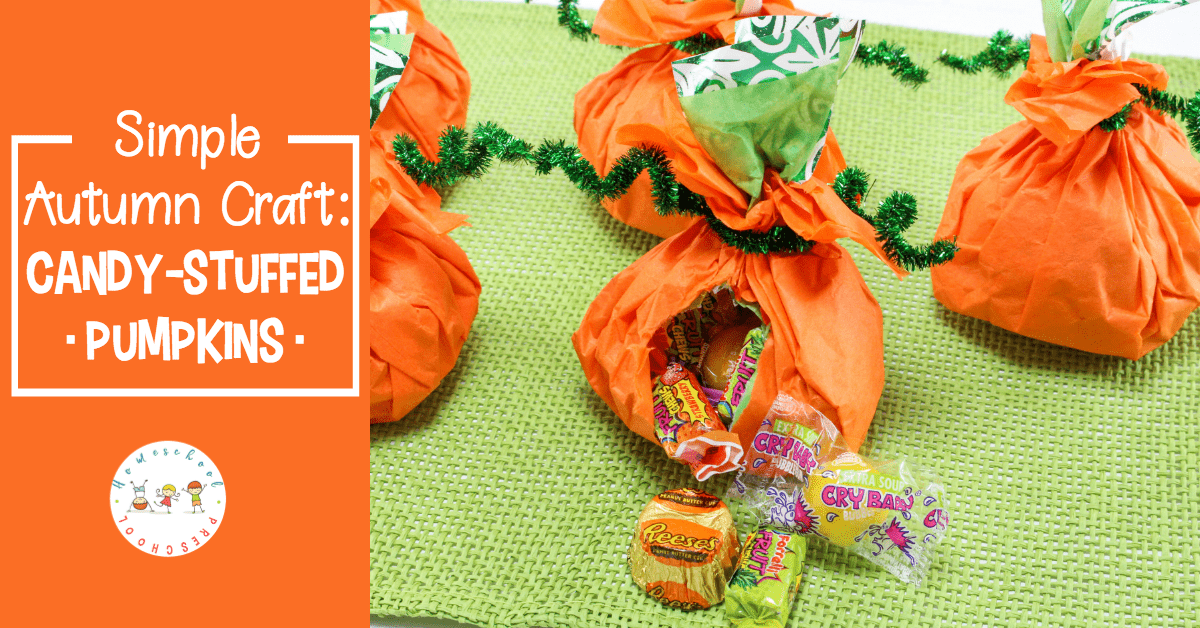 Candy stuffed pumpkins will make cute centerpieces at your autumn celebrations. The best part is that they're simple enough for kids to do!