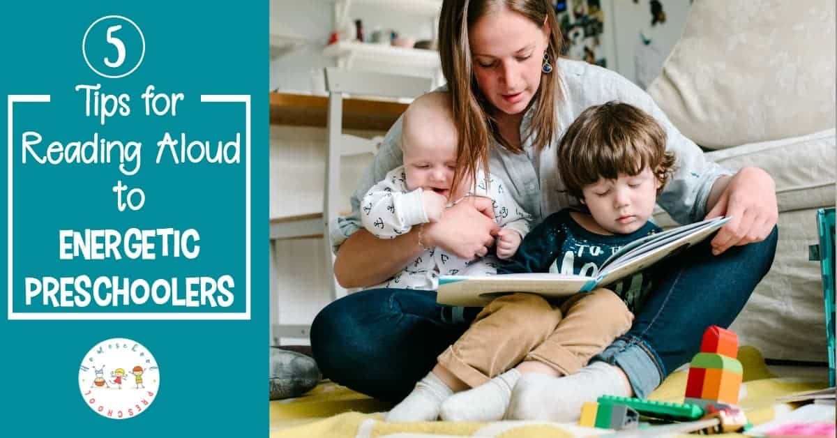 Are you trying to read aloud to a wiggly preschooler? Here are a few awesome tips for reading aloud to energetic preschoolers who just can't hold still.
