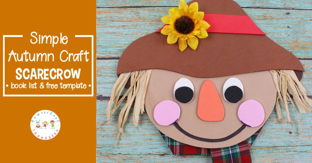 Autumn means scarecrows and sunflowers and great autumn read-alouds. Combine all of those things with this simple scarecrow craft and book list for kids.