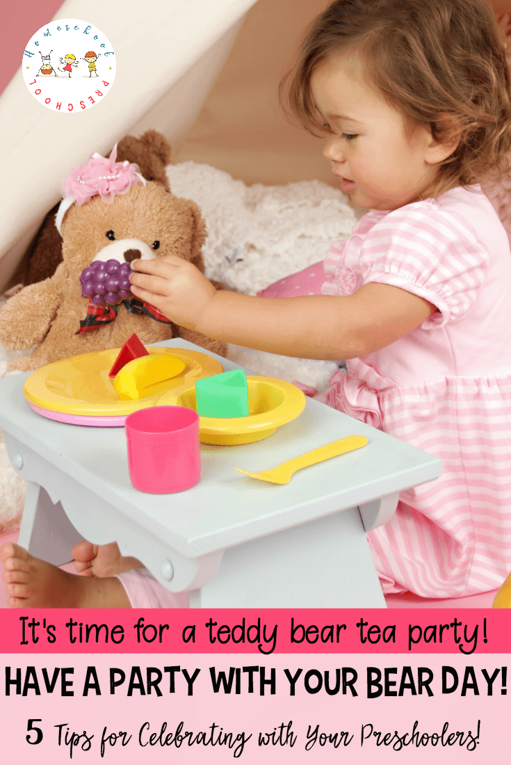 November 16th is Have a Party with Your Bear Day! What better way for preschoolers to spend a rainy afternoon than having a party with their teddy bears?