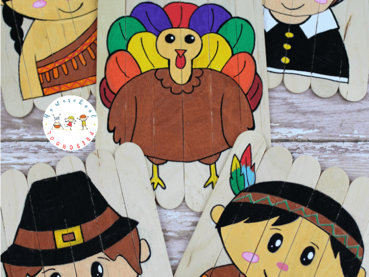 Popsicle Stick Thanksgiving Puzzles