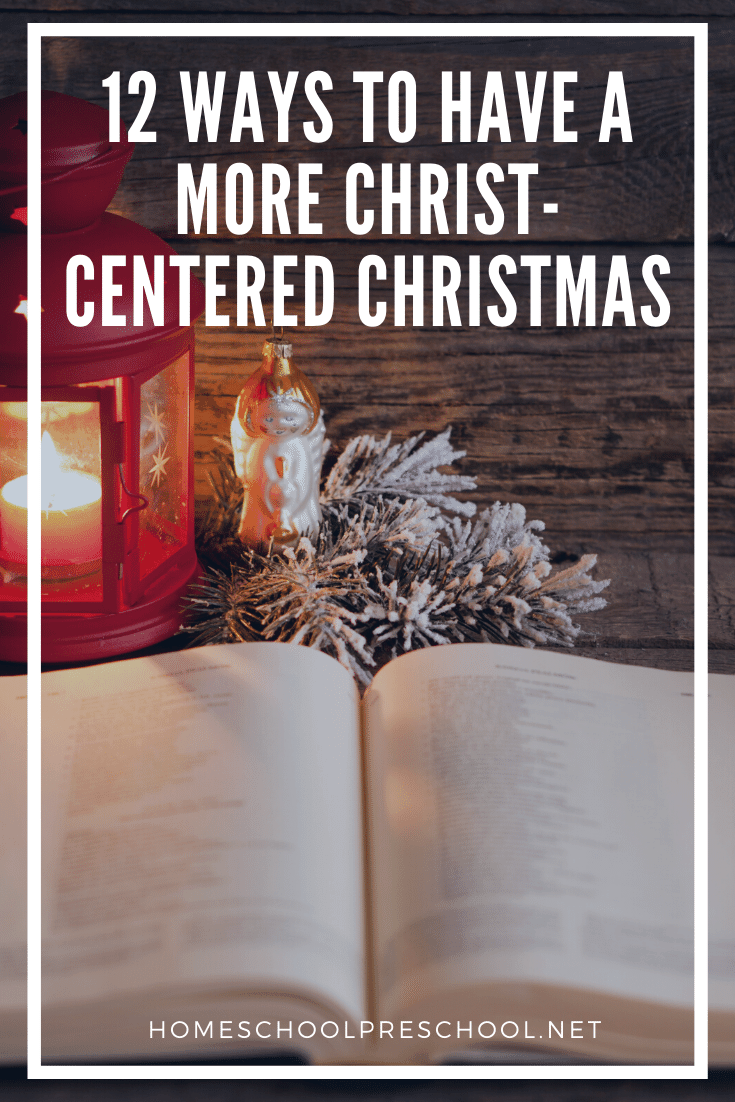 Keep the focus on Christ in the midst of all of the holiday festivities. Here are twelve Christ centered Christmas ideas you can use with your preschoolers.