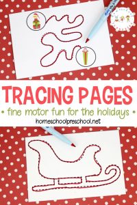 Christmas Trace Activities for Fine Motor Practice