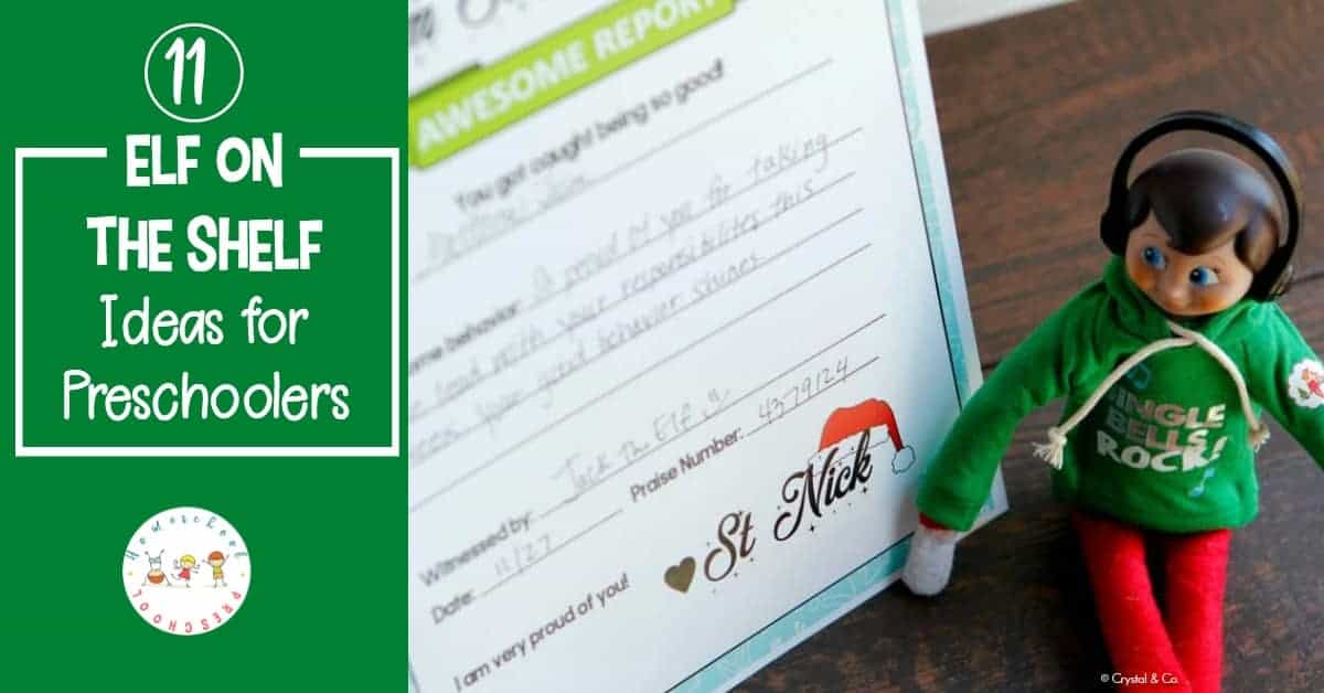 Doing Elf on the Shelf with preschoolers is so much fun! If you are looking for some quick Elf on the Shelf ideas, here are some to keep up your sleeve.
