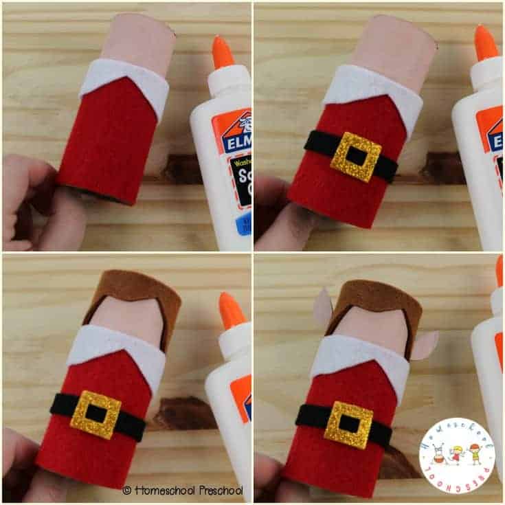 Christmas crafts don't get any easier than this elf craft for kids! With a cardboard tube base and a handful of simple supplies, kids can whip them up fast.