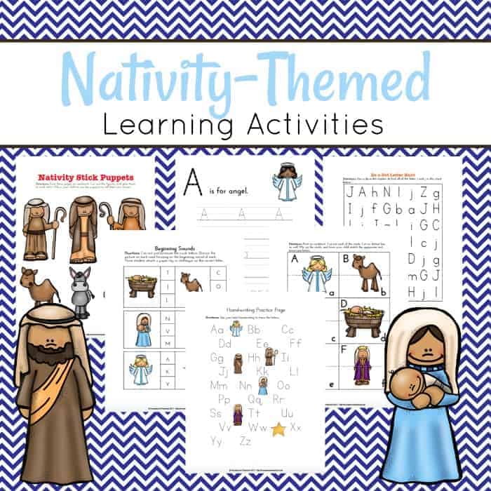 This pack is all about Jesus and the Nativity. Preschoolers will have fun working on beginning math and literacy skills with this nativity preschool learning pack.