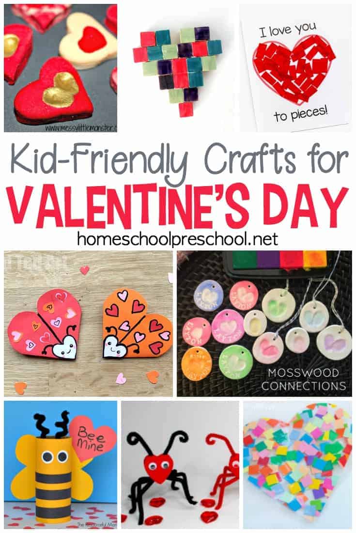 Come find a wonderful collection of fun and engaging kid-friendly crafts for Valentines Day! These easy craft projects are the perfect way to share some love.