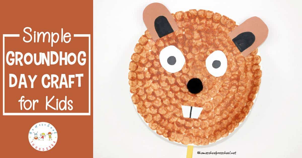 simple-groundhog-day-craft Easy Paper Plate Groundhog Day Craft for Preschoolers