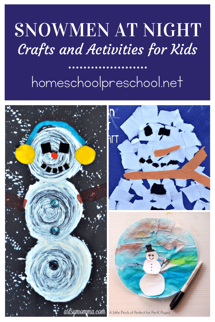 These cute Snowmen at Night activities will be perfect for a winter afternoon activity. You'll find cute art projects for all different ages.