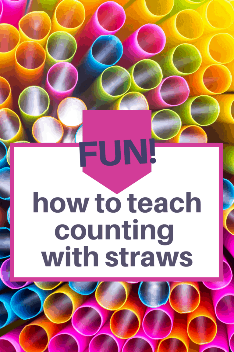 Teach Preschool Numbers and Counting with Straws