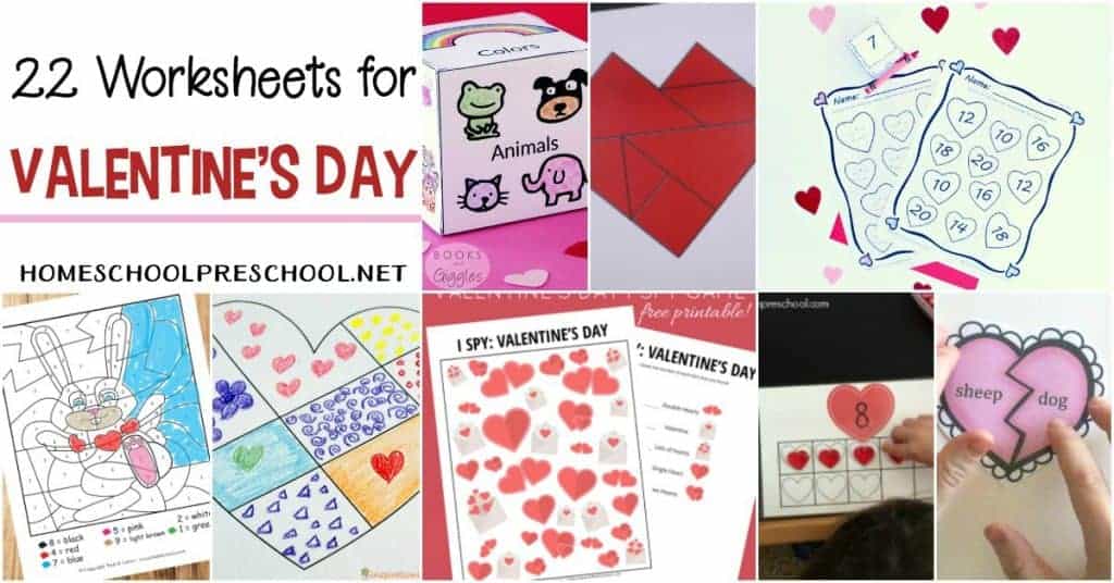 24 FREE Printable Valentines Worksheets for Kids