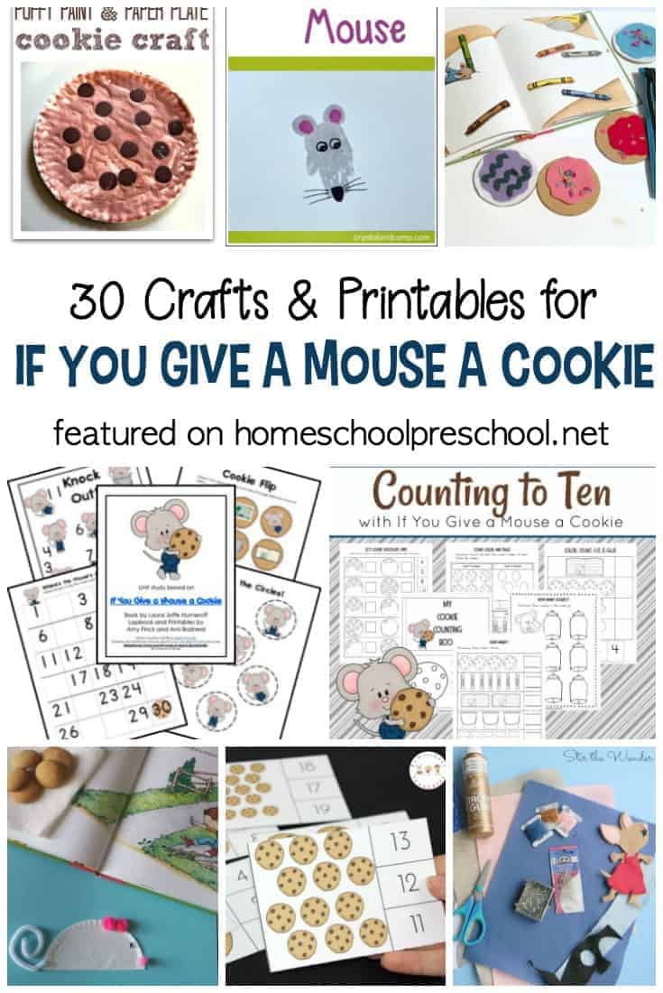If You Give a Mouse a Cookie Printables and Crafts for Preschool