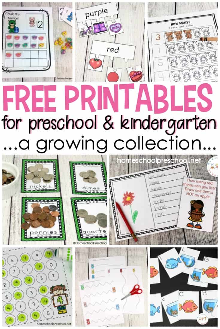 You CAN homeschool preschool on a budget! I've created more than one hundred free preschool printables for you to teach your littlest learners at home.
