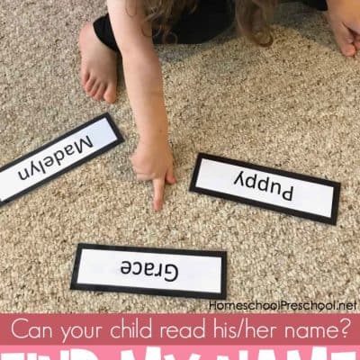 Simple Name Recognition Activity for Preschool
