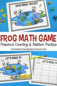 Frog Math Game for Counting and Addition
