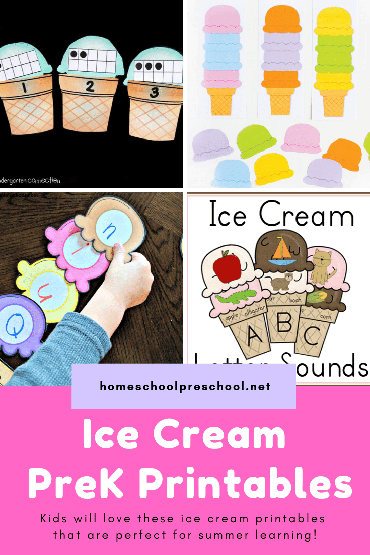 Ice Cream Printables for Preschoolers