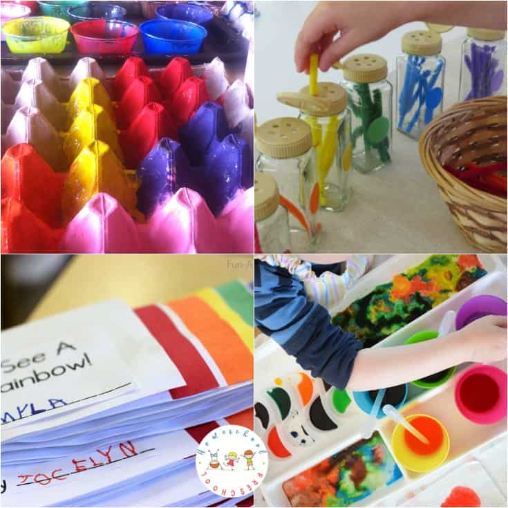 These fun hands-on activities for learning colors are such a great way to teach and reinforce preschool and kindergarten concepts. From sorting and matching to homemade games, there are so many fun activities here!