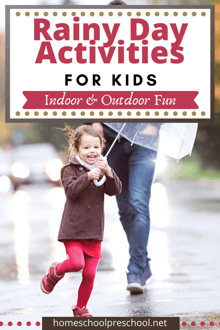 Rainy Day Activities for Preschoolers (Indoor and Out)