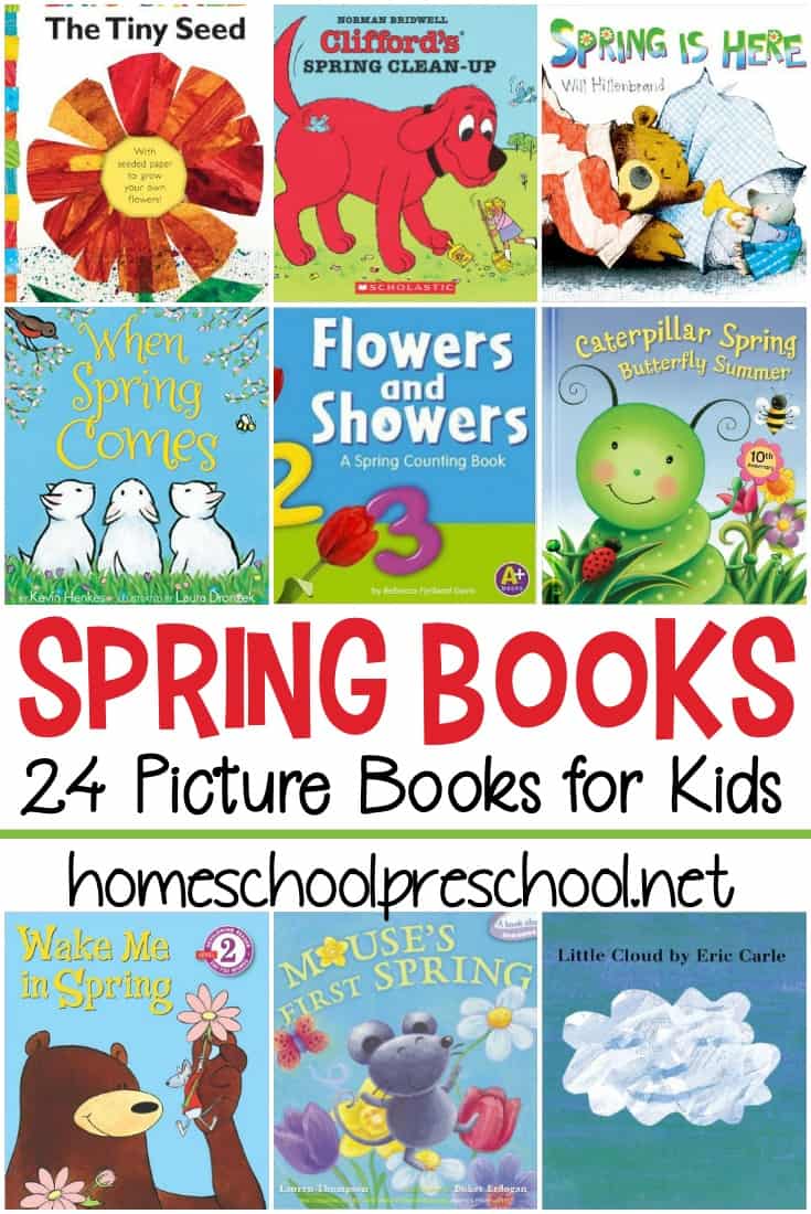There's so much to read about in the spring! Bees, bugs, flowers, and weather are the perfect themes for great spring books for preschoolers.
