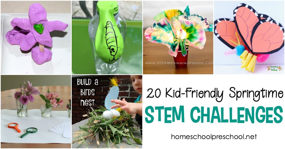 spring-stem-challenges-for-kids Spring STEM Activities