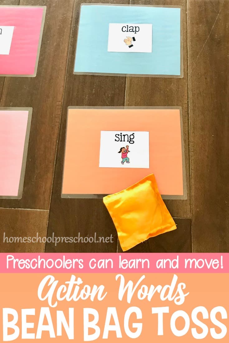 Learn And Move With A Bean Bag Toss Game For Preschoolers