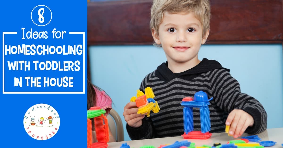 Why not include your toddlers in your homeschooling? You will be surprised at what they will learn and pick up from just being involved! Tips and ideas for how to homeschool with toddlers in the house.